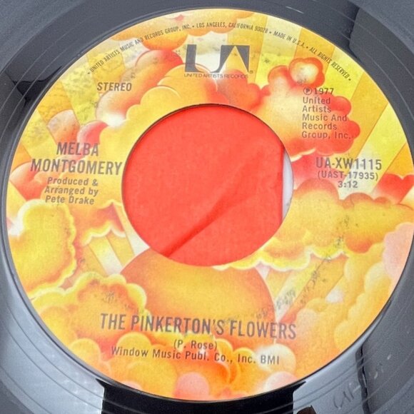 Melba Montgomery Angel of the Morning / The Pinkertons Flowers 45 Country 1977 - Picture 2 of 6